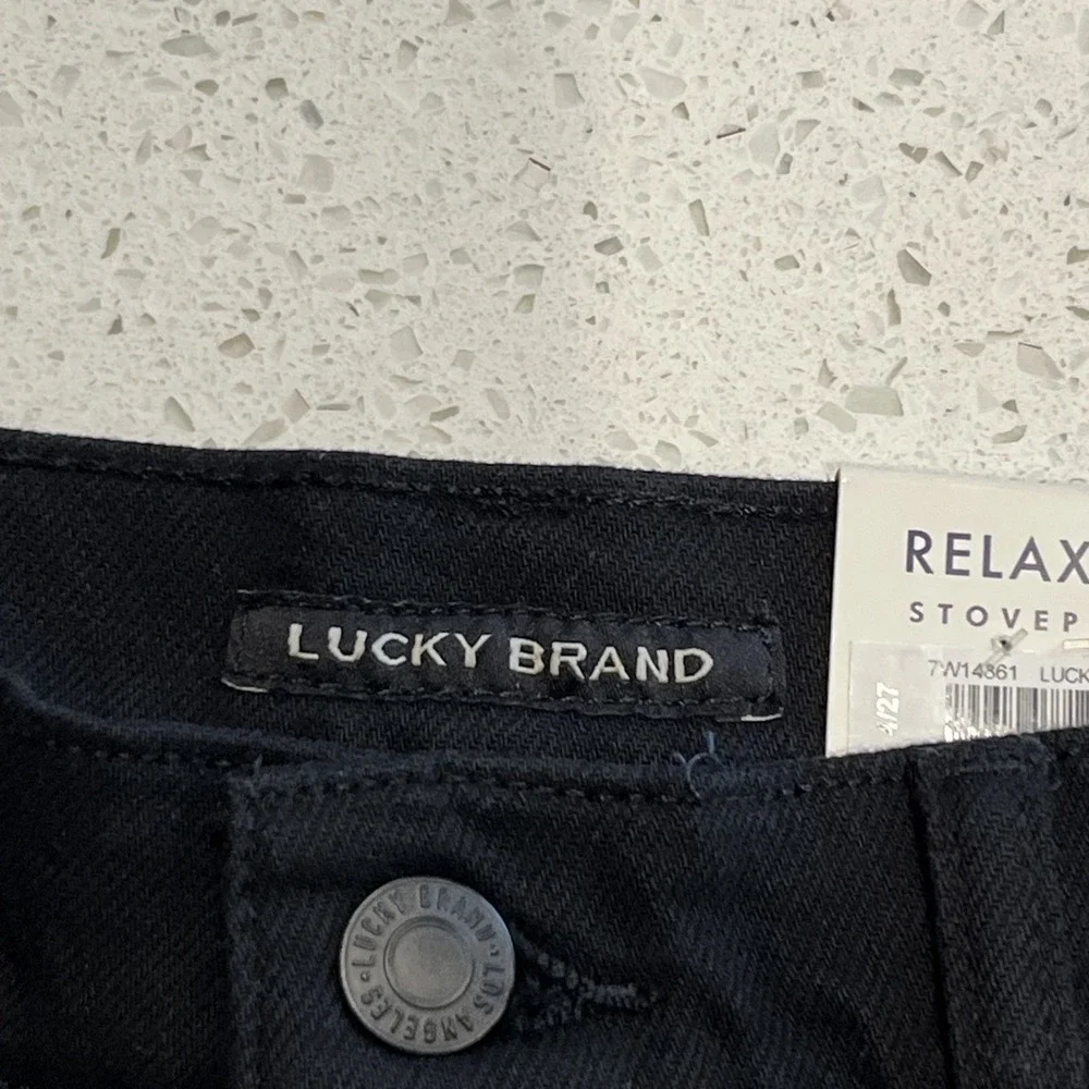 Lucky Brand Jeans Relaxed Stovepipe - Saturated Black Womens‎ 4/27 NWT